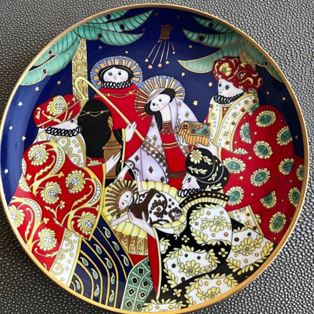 House of Fabergé Nativity Scene Plate 24k Gold